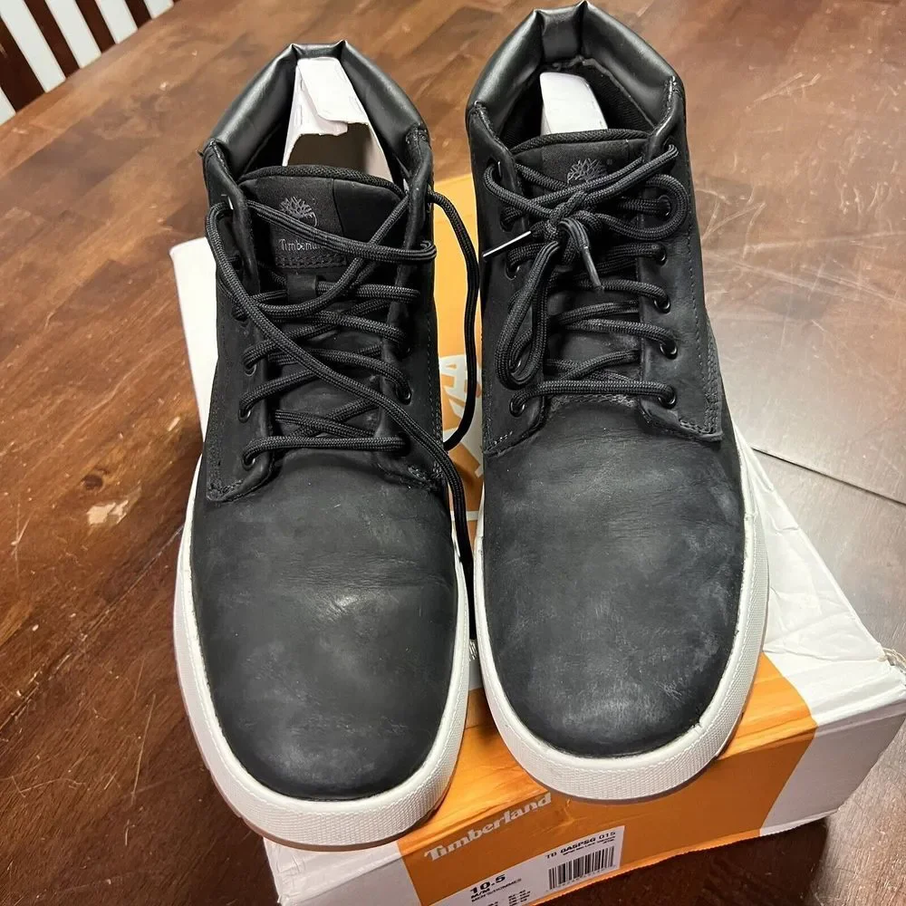 Timberland Maplegrove Chukka Boots Mid Lace Sneaker Men 10.5‎ Jet Black Hiking